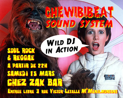 Le flyer du Cheribibeat Sound System le samedi 15 mars 2008 chez Zak